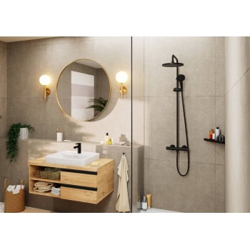 Dušas sistēma Hansgrohe Vernis Blend Showerpipe 240 1jet ar termostatu 240 26426670 Melns Matēts