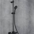 Dušas sistēma Hansgrohe Vernis Shape Showerpipe 240 1jet Ar Termostatu 26427670 Melns Matēts