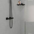 Dušas sistēma Hansgrohe Vernis Shape Showerpipe 240 1jet Ar Termostatu 26427670 Melns Matēts
