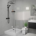 Dušas sistēma Hansgrohe Vernis Shape Showerpipe 240 1jet EcoSmart ar Termostatu 26429670 Melns Matēts