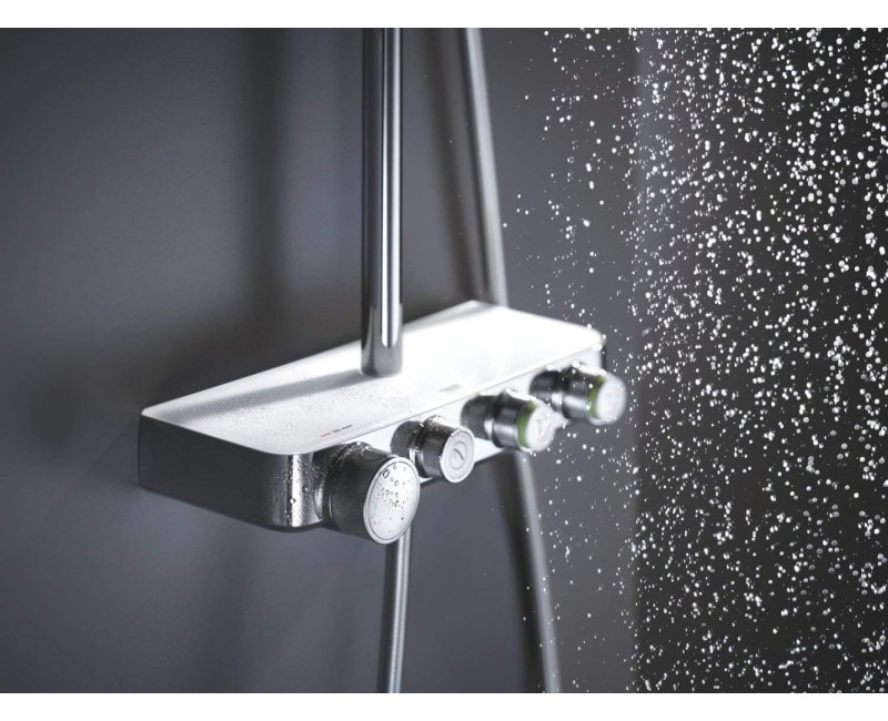 Dušas sistēma Grohe Euphoria SmartControl System 310 Cube Duo ar Termostatu Moon white 26508LS0