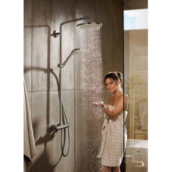 Dušas sistēma Hansgrohe Croma Select S Showerpipe 280 1jet EcoSmart ar termostatu 26794000 hromēta