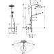 Dušas sistēma Hansgrohe Croma Select S Showerpipe 280 1jet EcoSmart ar termostatu 26794000 hromēta Dušas sistēma Hansgrohe Croma Select S Showerpipe 280 1jet EcoSmart ar termostatu 26794000 hromēta
