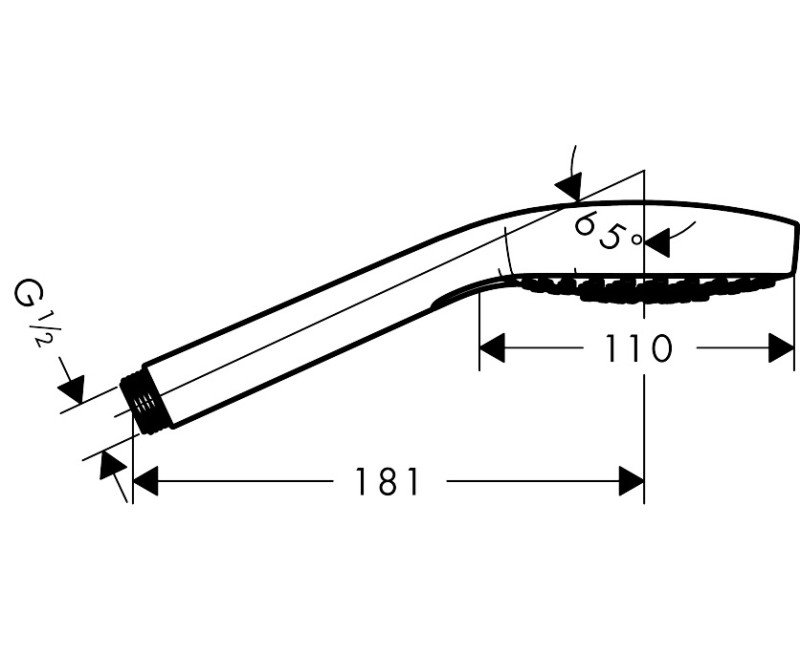 Dušas klausule Hansgrohe Croma Select E Multi HS EcoSmart 26811400 Balta / Hromēta