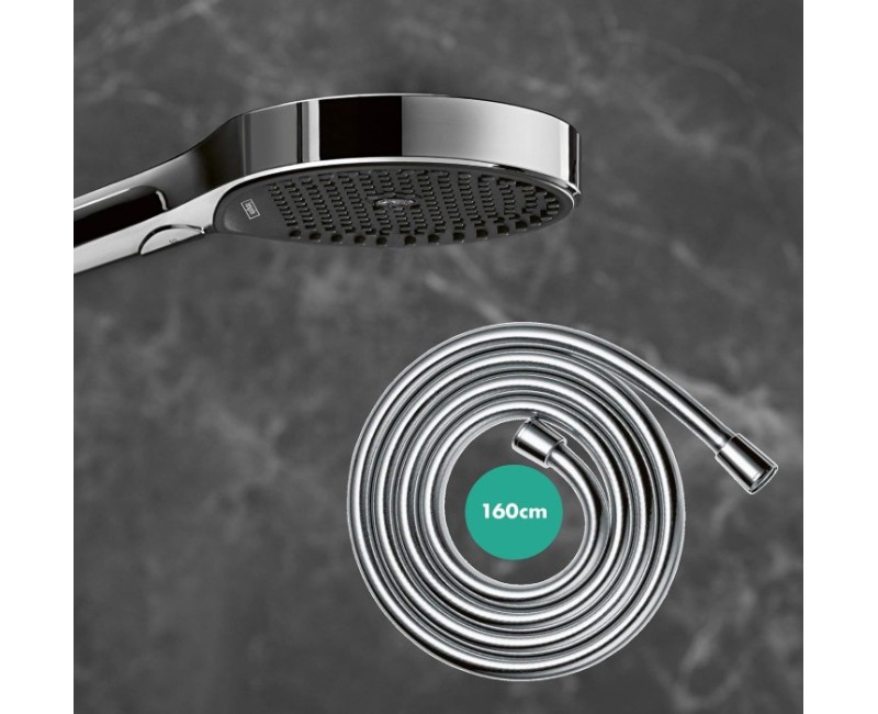 Dušas klausule Hansgrohe Rainfinity 130 3j Porter Set 1600 26851000 hromēta