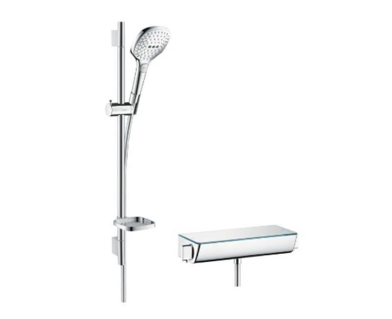 Dušas sistēma Hansgrohe Raindance Select E 120 3jet ar termostatu Ecostat Select 27038000 hromēts