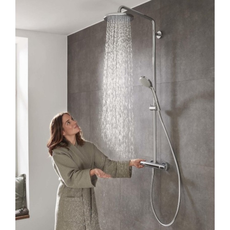 Dušas sistēma Hansgrohe Croma Showerpipe 220 1jet ar termostatu, 27185000 hromēta Dušas sistēma Hansgrohe Croma Showerpipe 220 1jet ar termostatu, 27185000 hromēta