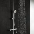 Dušas sistēma Hansgrohe Croma Showerpipe 220 1jet EcoSmart ar termostatu 27188000 Hromēts