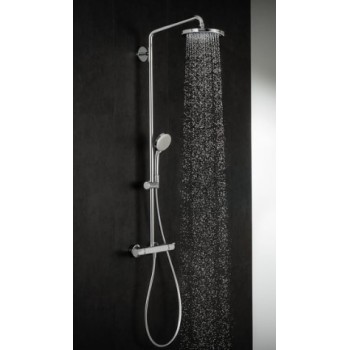 Dušas sistēma Hansgrohe Croma Showerpipe 220 1jet EcoSmart ar termostatu 27188000 Hromēts