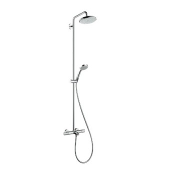 Dušas sistēma Hansgrohe  Croma 220 1jet ar termostatu 27223000 Hromēta