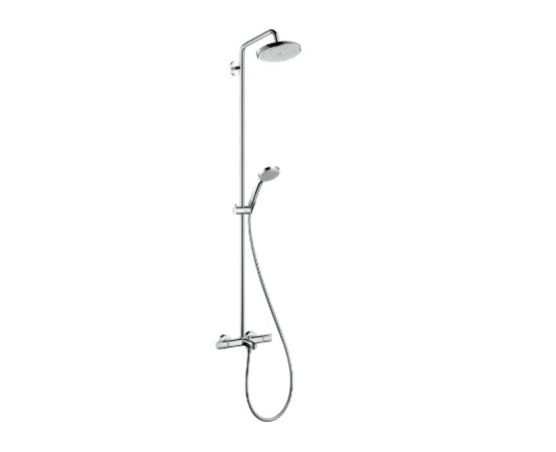 Dušas sistēma Hansgrohe  Croma 220 1jet ar termostatu 27223000 Hromēta