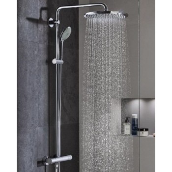 Dušas sistēma Hansgrohe  Croma 220 1jet ar termostatu 27223000 Hromēta