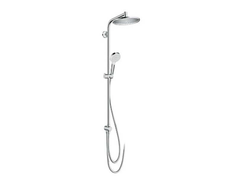 Dušas sistēma Hansgrohe Crometta S Showerpipe 240 1jet EcoSmart Reno 27270000 hromēts
