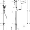 Dušas sistēma Hansgrohe Crometta S Showerpipe 240 1jet EcoSmart Reno 27270000 hromēts