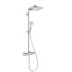 Dušas sistēma Hansgrohe Crometta E Showerpipe 240 1jet EcoSmart ar termostatu hromēts 27281000 Dušas sistēma Hansgrohe Crometta E Showerpipe 240 1jet EcoSmart ar termostatu hromēts 27281000