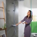 Душевая система Hansgrohe Crometta E Showerpipe 240 1jet EcoSmart с термостатом хром 27281000