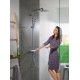 Dušas sistēma Hansgrohe Crometta E Showerpipe 240 1jet EcoSmart ar termostatu hromēts 27281000 Dušas sistēma Hansgrohe Crometta E Showerpipe 240 1jet EcoSmart ar termostatu hromēts 27281000