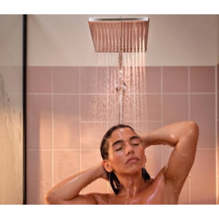 Dušas sistēma Hansgrohe Crometta E Showerpipe 240 1jet EcoSmart ar termostatu hromēts 27281000 Dušas sistēma Hansgrohe Crometta E Showerpipe 240 1jet EcoSmart ar termostatu hromēts 27281000