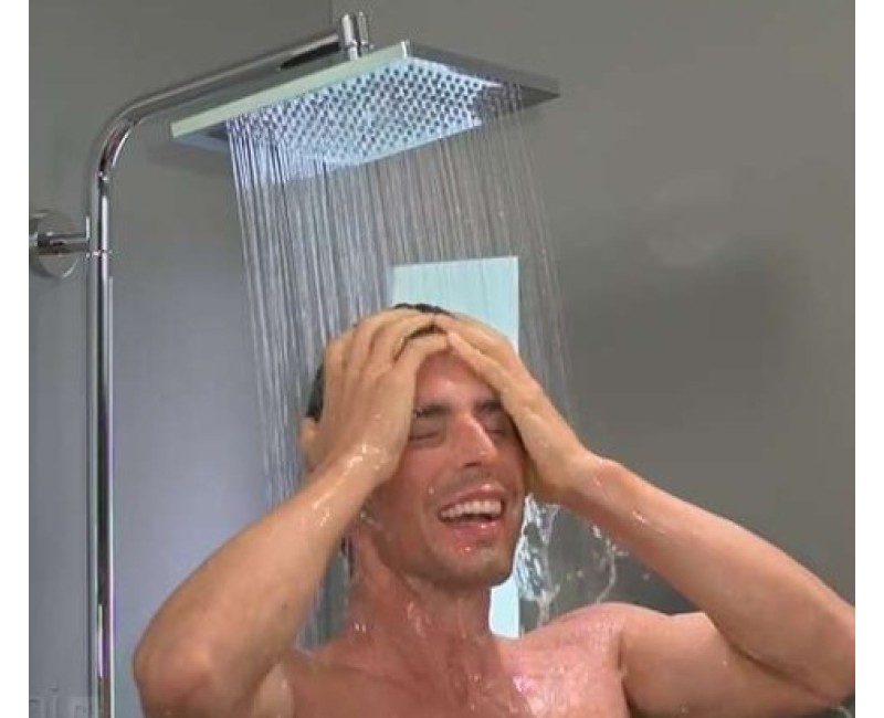 Dušas sistēma Hansgrohe Crometta E Showerpipe 240 1jet EcoSmart Reno 27289000