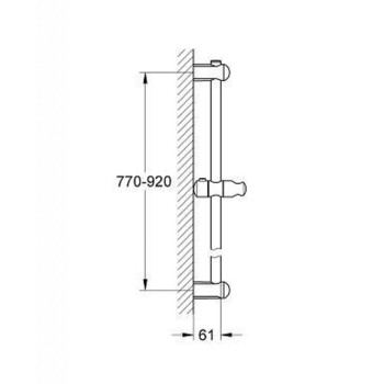 Dušas stienis GROHE Euphoria 90cm, StarLight® apdare  Hromēts 27500000