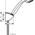 Душевая трубка  Hansgrohe Crometta 85 1jet C Set с держателем и душевым шлангом 1250mm 27576000
