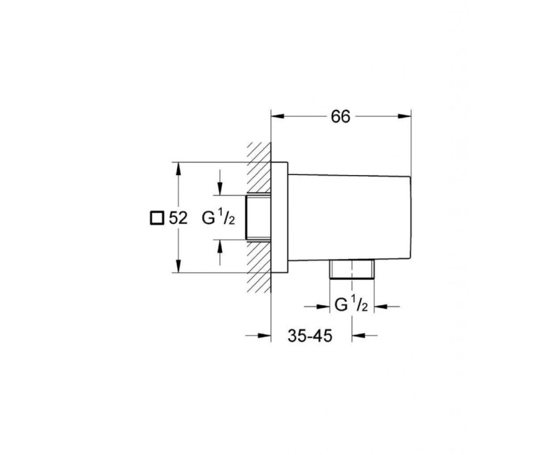 Dušas izvads GROHE Euphoria Cube StarLight® apdare, Hromēts 27704000