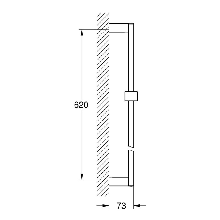 Dušas stienis GROHE Euphoria Cube  60cm, StarLight® apdare  Hromēts 27892000