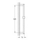 Dušas stienis GROHE Euphoria Cube  60cm, StarLight® apdare  Hromēts 27892000