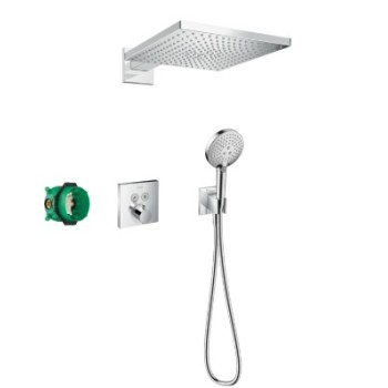 Душевая система Hansgrohe Raindance E Душевая система 300 1jet с термостатом ShowerSelect Square 27952000