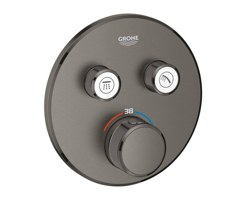 Vannas / Dušas maisītājs Grohe Grohtherm SmartControl iebūvējams 2 izvadi, brushed Hard Graphite  29119AL0