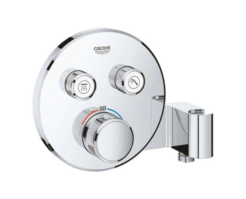 Dušas maisītājs GROHE Grohtherm SmartControl ar termostatu Iebūvējams ar dušas turētāju Long-Life apdare Hromēts 29120000