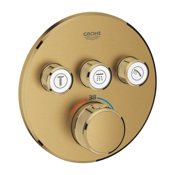 Смеситель для душа GROHE Grohtherm SmartControl с термостатом. Встроенный, SmartControl, Long-Life покрытие Brushed Cool Sunrise 29121GN0