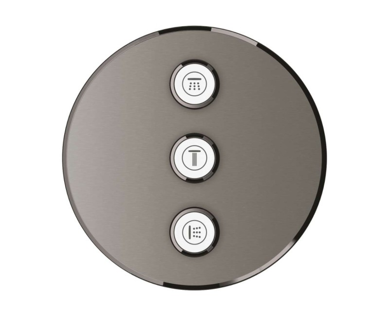 Смеситель для душа GROHE Grohtherm SmartControl Встроенный, FastFixation/QuickFix, Матовый Hard Graphite 29122AL0