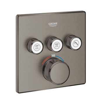 Vannas / Dušas maisītājs Grohe Grohtherm SmartControl iebūvējams 3 izvadi, brushed Hard Graphite  29126AL0