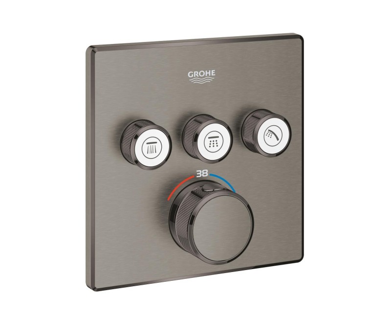 Vannas / Dušas maisītājs Grohe Grohtherm SmartControl iebūvējams 3 izvadi, brushed Hard Graphite  29126AL0