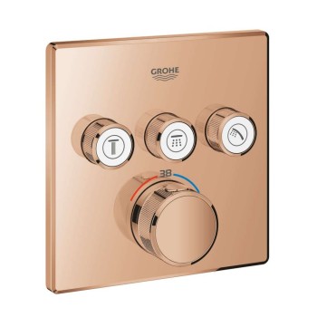 Смеситель для душа GROHE Grohtherm SmartControl с термостатом, встроенный, SmartControl, Long-Life покрытие Warm Sunset 29126DA0