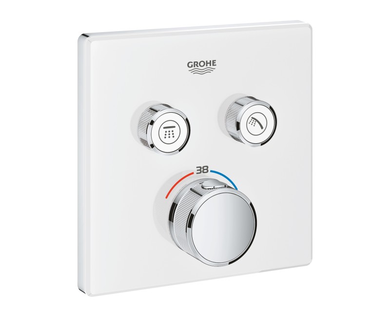 Dušas maisītājs Grohe Grohtherm SmartControl iebūvējams ar termostatu moon white/Hromēts 29156LS0