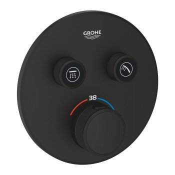 Dušas maisītājs Grohe Grohtherm SmartControl iebūvējams ar termostatu, 2 izvadi, Melns 29507KF0