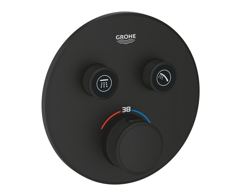 Dušas maisītājs Grohe Grohtherm SmartControl iebūvējams ar termostatu, 2 izvadi, Melns 29507KF0