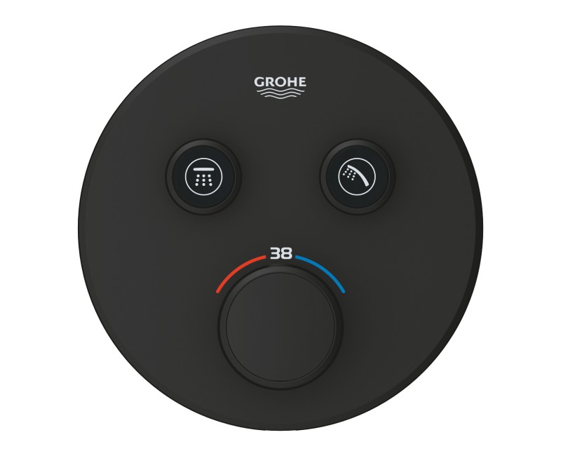 Dušas maisītājs Grohe Grohtherm SmartControl iebūvējams ar termostatu, 2 izvadi, Melns 29507KF0