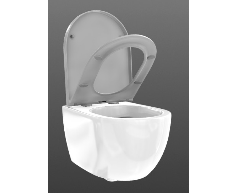 Piekaramais pods Kielle Oudee Rimless ar vāku Soft Close 30102000