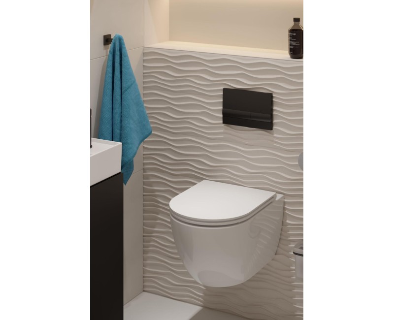 Подвесной горшок Kielle Oudee без ободка с крышкой SoftClose  30102001