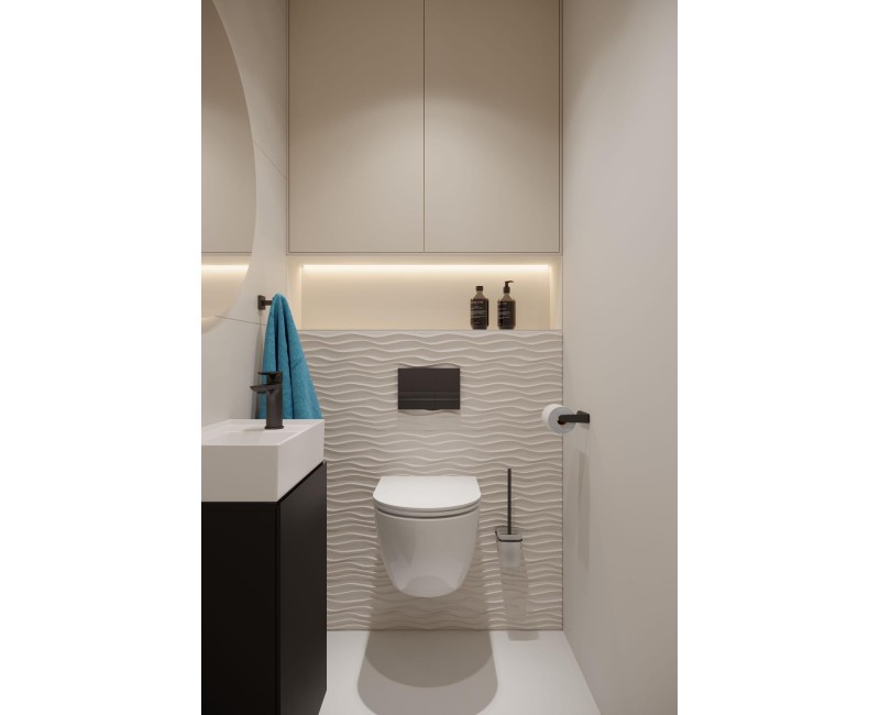 Подвесной горшок Kielle Oudee без ободка с крышкой SoftClose  30102001