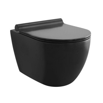 Piekaramais pods Kielle Gaia Rimless ar Vāku Soft Close Melns matēts