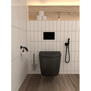 Piekaramais pods Kielle Gaia Rimless ar SoftClose Vāku Melns 30115042