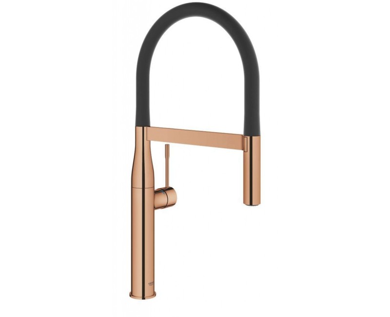 Virtuves maisītājs GROHE Essence StarLight®ar elastīgu izteku PVD virsma Warm Sunset 30294DA0