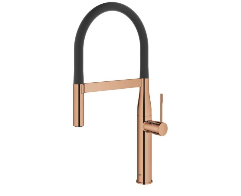 Virtuves maisītājs GROHE Essence StarLight®ar elastīgu izteku PVD virsma Warm Sunset 30294DA0