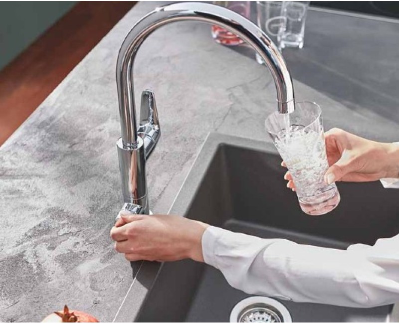 Grohe Blue Pure EuroSmart смеситель для кухонной раковины с фильтром, хром 30499000