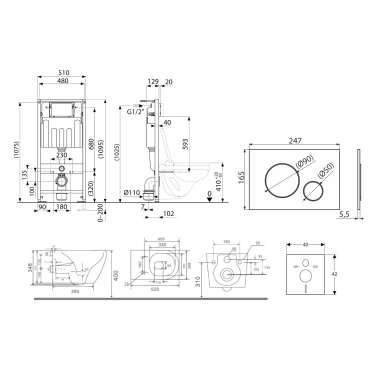 Tualetes poda komplekts Kielle Genesis piekaramais pods Oudee Rimless, rāmis ar Melnu pogu Gemini IV un SoftClose Vāku Tualetes poda komplekts Kielle Genesis piekaramais pods Oudee Rimless, rāmis ar Melnu pogu Gemini IV un SoftClose Vāku