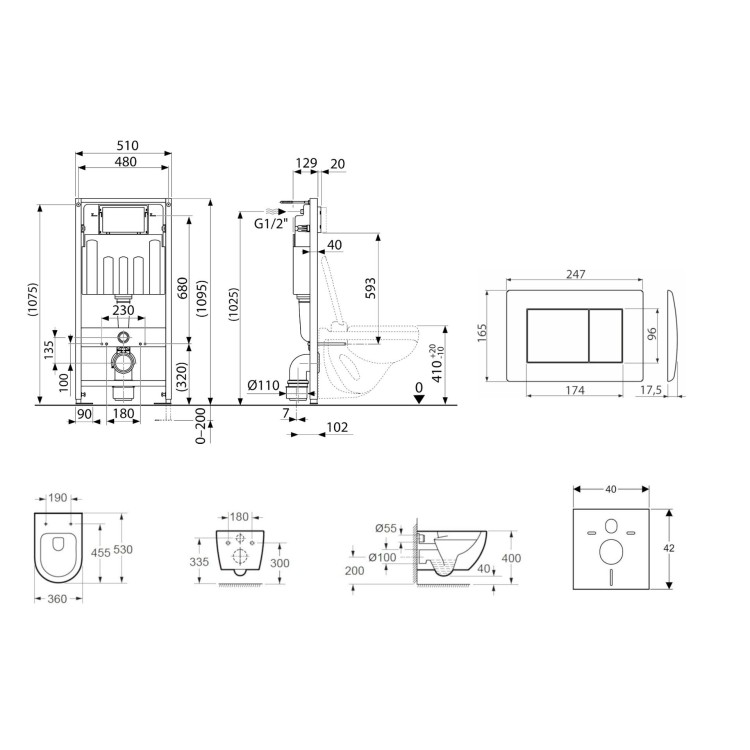 Комплект подвесной унитаз Kielle Genesis Oudee Rimless, рама с матовой хромированной кнопкой Gemini III и крышкой SoftClose Комплект подвесной унитаз Kielle Genesis Oudee Rimless, рама с матовой хромированной кнопкой Gemini III и крышкой SoftClose